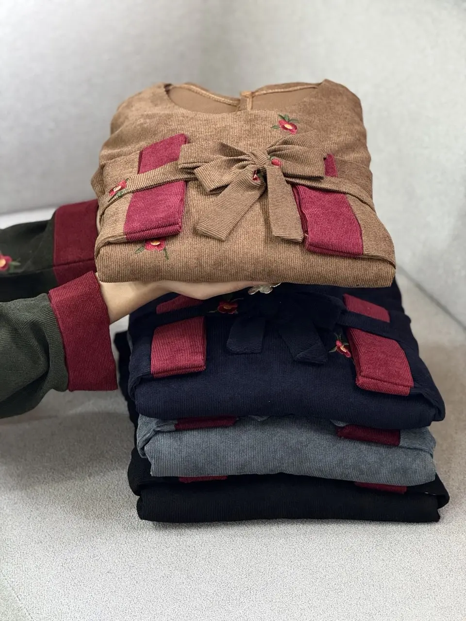 پیراهن مانتویی گلدوزی بهین